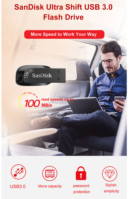 SanDisk CZ410 Dysk Flash USB3.0 o pojemnościach 32GB, 64GB, 128GB i 256GB - Wianko - 1