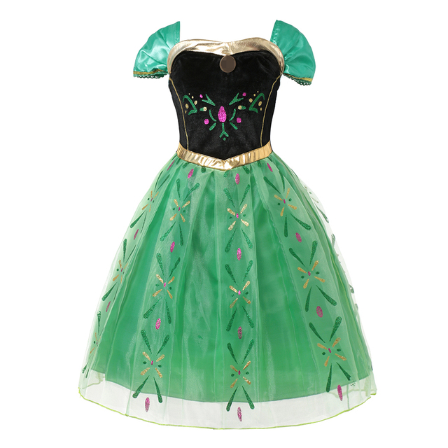 Kostium księżniczki Anna z filmu Disney Mrożone Elsa Anna - sukienka dla dziewczyn na karnawał Halloween i przyjęcia - królowa śniegu dla dzieci - Wianko - 15