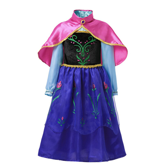 Kostium księżniczki Anna z filmu Disney Mrożone Elsa Anna - sukienka dla dziewczyn na karnawał Halloween i przyjęcia - królowa śniegu dla dzieci - Wianko - 9