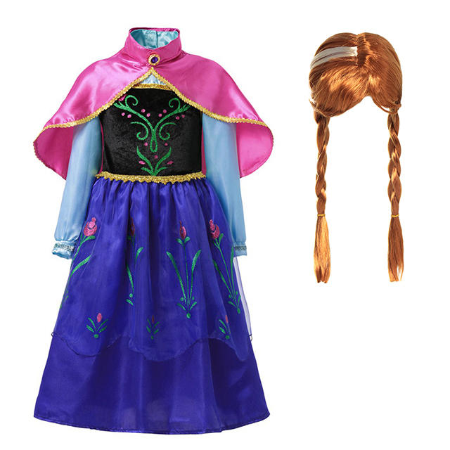 Kostium księżniczki Anna z filmu Disney Mrożone Elsa Anna - sukienka dla dziewczyn na karnawał Halloween i przyjęcia - królowa śniegu dla dzieci - Wianko - 8