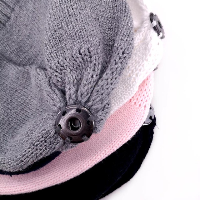 Miękka bawełniana czapka z pomponem z futerka dla noworodków - Wianko - 5
