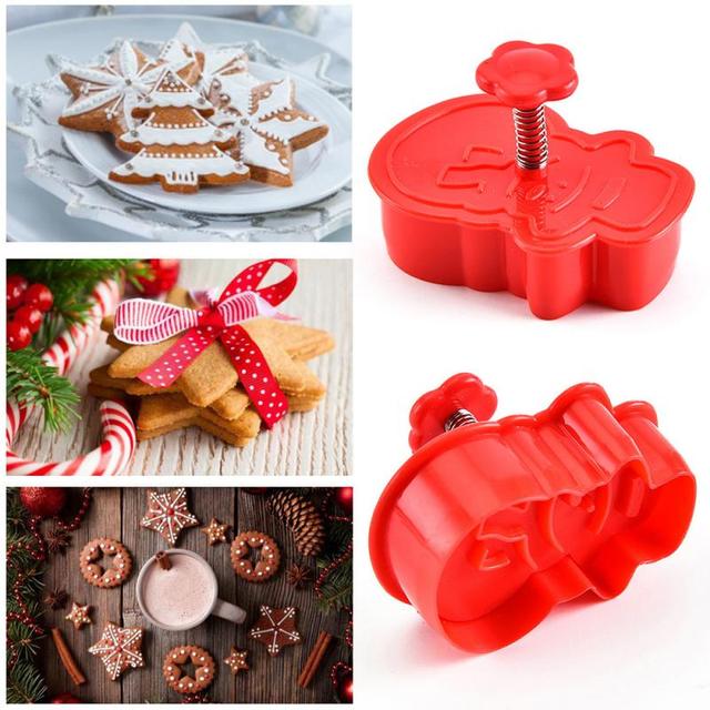Foremka do pieczenia świątecznych ciastek - zestaw 4 szt.Udoskonalony tytuł: Zestaw 4 szt. foremek do pieczenia świątecznych ciastek - Wianko - 4
