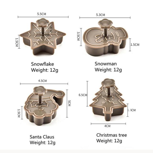 Foremka do pieczenia świątecznych ciastek - zestaw 4 szt.Udoskonalony tytuł: Zestaw 4 szt. foremek do pieczenia świątecznych ciastek - Wianko - 8