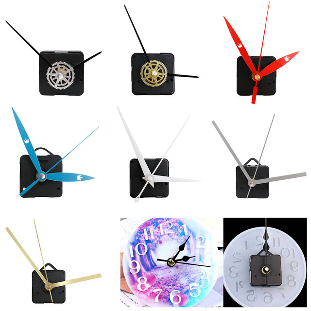Silikonowe formy naprawcze do zegarów - zestaw wielu kolorów, ruch zgodny z ruchem wskazówek, czarne dłonie, części zamiennych - Wianko - 3