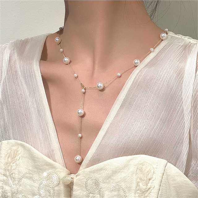 Barokowy naszyjnik z imitacji pereł - wysoka jakość, prosty prezent, moda jesień 2021 - Wianko - 2