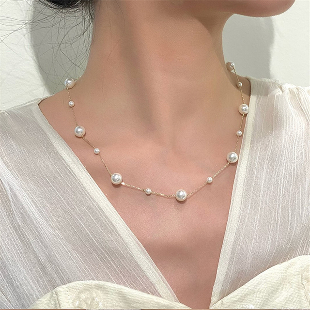 Barokowy naszyjnik z imitacji pereł - wysoka jakość, prosty prezent, moda jesień 2021 - Wianko - 3