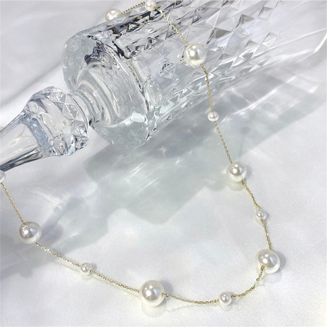 Barokowy naszyjnik z imitacji pereł - wysoka jakość, prosty prezent, moda jesień 2021 - Wianko - 8