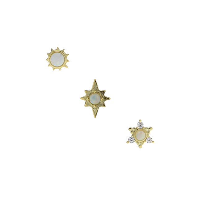 Kolczyki Stylowe Złote Słońce z Opalem CZ dla Kobiet z 925 Sterling srebrem - Wianko - 6