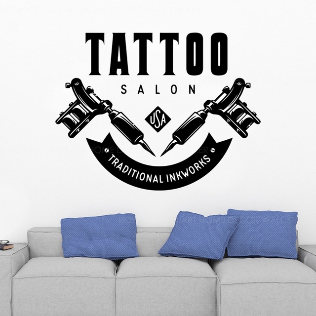 Naklejka z logo dla niestandardowego studia tatuażu F870 - Wianko - 2