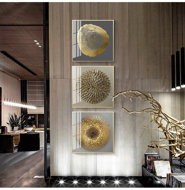 Obraz minimalistyczny abstrakcyjne złoto luksusowe Canvas artystyczny - dekoracja wnętrza, ścienne plakaty do salonu domowego - Wianko - 4