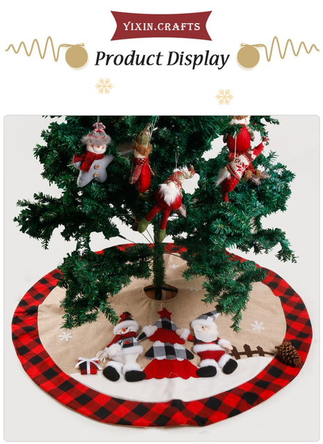Dekoracja świąteczna Santa Snowman - czerwono-czarna chusta, mata, fartuch wełniany, ozdoba filcowa dla choinki - Wianko - 5