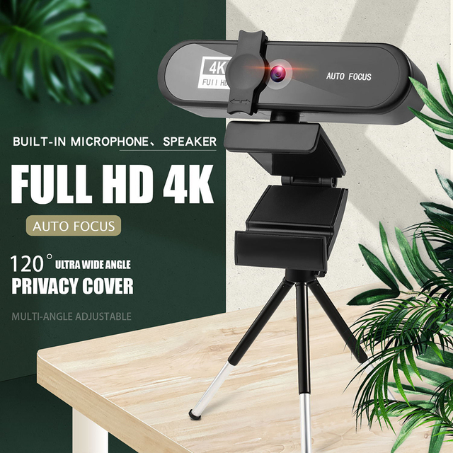 Kamera internetowa USB 4K 2K z mikrofonem Full HD 1080P i automatycznym ustawianiem ostrości do konferencji, laptopa i biura - Wianko - 5