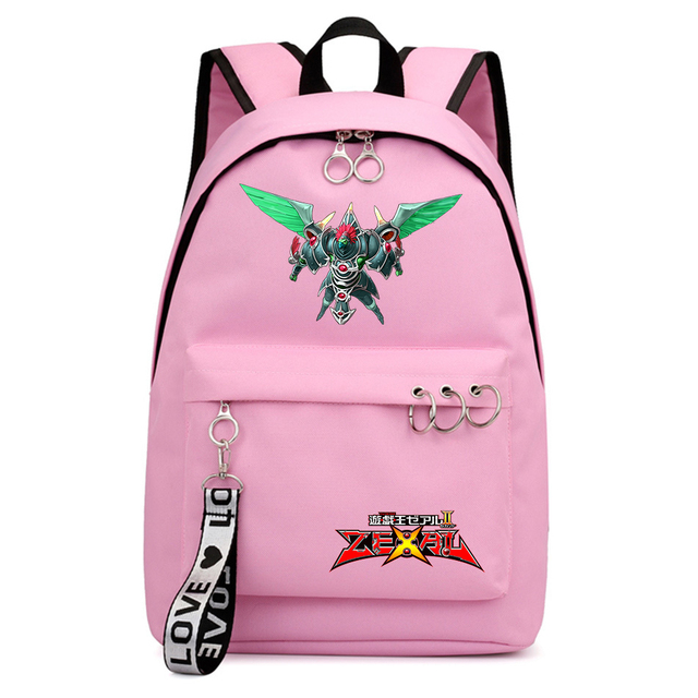 Plecak płócienny ramiona Anime Yu-Gi-Oh! dla chłopców i dziewcząt - Laptopowy Bookbag z zamkiem błyskawicznym - Wianko - 2