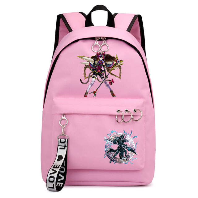 Plecak płócienny ramiona Anime Yu-Gi-Oh! dla chłopców i dziewcząt - Laptopowy Bookbag z zamkiem błyskawicznym - Wianko - 5