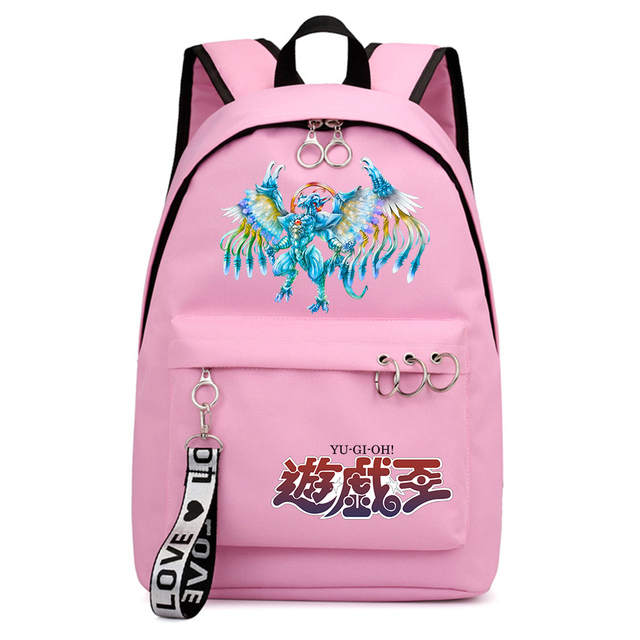 Plecak płócienny ramiona Anime Yu-Gi-Oh! dla chłopców i dziewcząt - Laptopowy Bookbag z zamkiem błyskawicznym - Wianko - 6