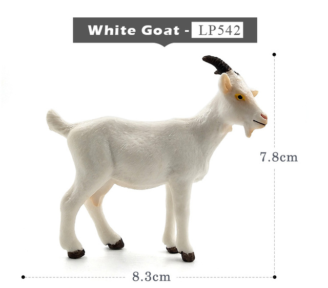 Figurka biała koza owca – home decor dla ogrodu - Wianko - 3