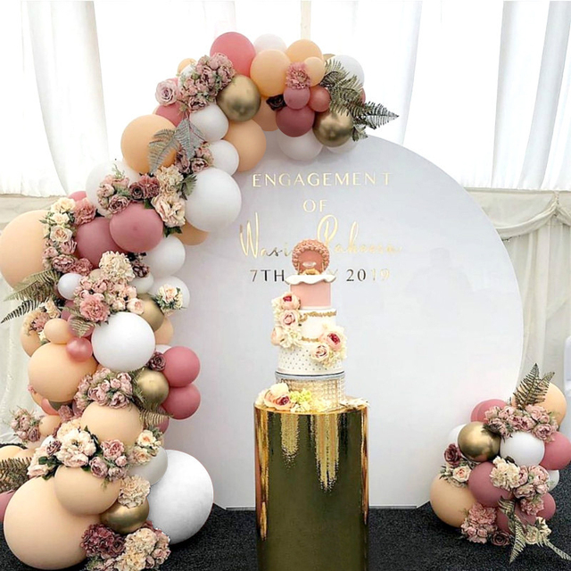 Zestaw dekoracji na imprezy okolicznościowe: 105-122 szt. naturalnych balonów lateksowych do aranżacji łuków i girland, dekoracyjne akcesoria na Baby Shower i przyjęcie ślubne - Wianko - 3