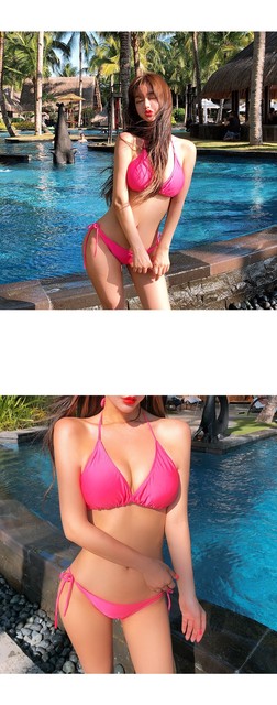 Nowy, seksowny bikini halter z odblaskowym kolorem - dla kobiet, bikini dwuczęściowy - Wianko - 23