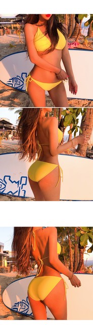 Nowy, seksowny bikini halter z odblaskowym kolorem - dla kobiet, bikini dwuczęściowy - Wianko - 19