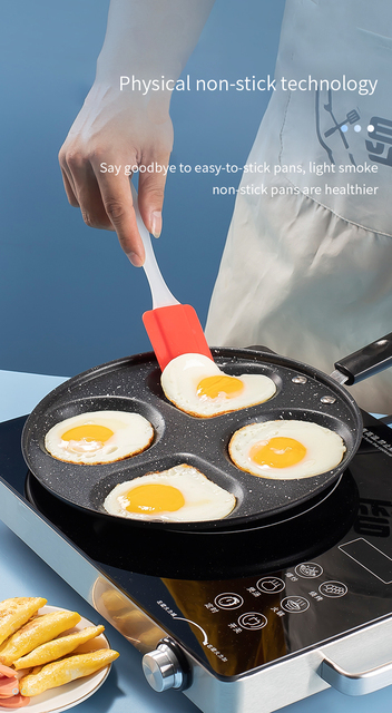 Nieprzywierająca patelnia z 4 otworami do omletów i muffinów - Wianko - 15