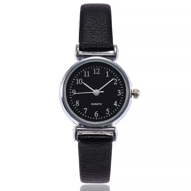 Skórzany zegarek damski Vintage - małe, prosty numer, kwarcowy, analogowy - Wianko - 6