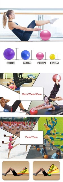 Mini piłka do jogi fizyczna piłka Fitness do urządzenia fitness ćwiczenia wyrównać piłkę trener domowy balans pods siłownia Pilates joga 20cm - Wianko - 1