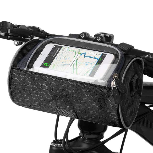 Rower MTB z torbą na kierownicę i wodoodpornym pannierem na telefon - dużej pojemności, z możliwością obsługi dotykowej - Wianko - 11