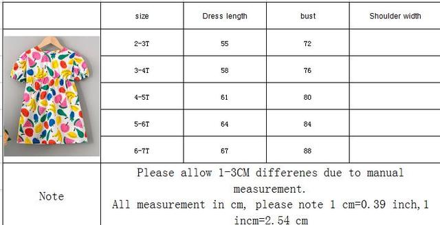 Dziewczęca sukienka z nadrukiem owoców - kolorowa i urocza - Wianko - 10