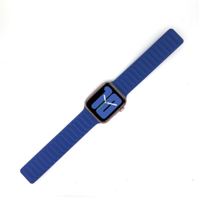 Skórzany pasek Apple Watch 44/40/42/38 mm magnetyczny z pętlą bransoletka - Wianko - 2