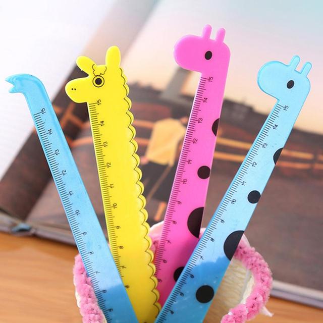 Plastikowa linijka żyrafa - Śliczny władca zwierząt, idealny prezent dla dzieci i studentów - Wianko - 4