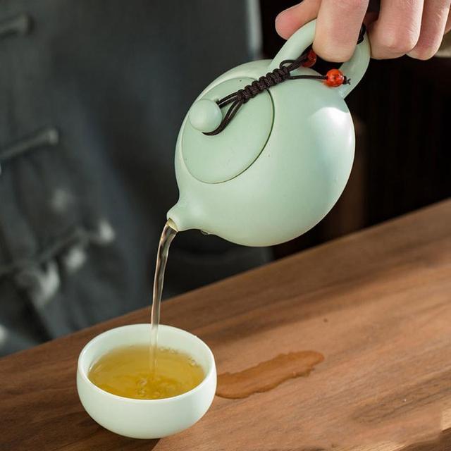 Zestaw ceramiki do herbaty - czajniczek i filiżanki w chińskim stylu, idealny prezent Gungfu, unikalne Teaware dla domu i biura - Wianko - 4