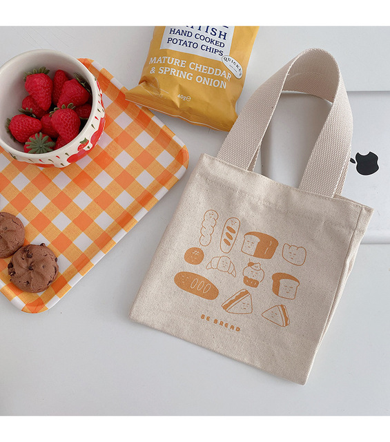 Śliczna torba na lunch z nadrukiem kreskówkowym, idealna dla pracowników biurowych, uczniów i fanów japońskiego stylu, wykonana z bawełnianej tkaniny - Wianko - 11
