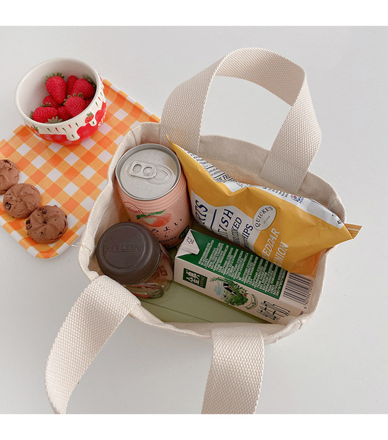 Śliczna torba na lunch z nadrukiem kreskówkowym, idealna dla pracowników biurowych, uczniów i fanów japońskiego stylu, wykonana z bawełnianej tkaniny - Wianko - 12