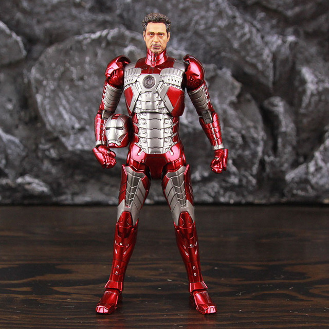 Ręcznie robiona figurka akcji Iron Man 3 z blaskiem - kolekcja 10. Rocznica Avengers - Wianko - 5