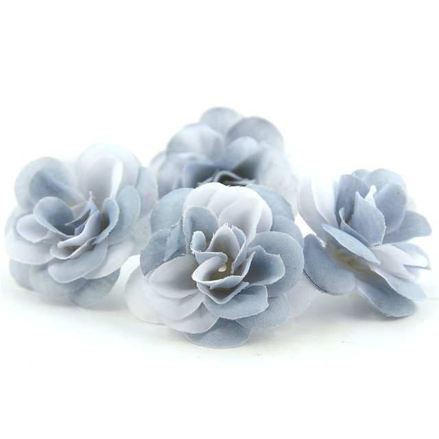 100 sztuk 4.5cm Mini sztuczne róże z jedwabiu do scrapbookingu i dekoracji ślubnych - Wianko - 11