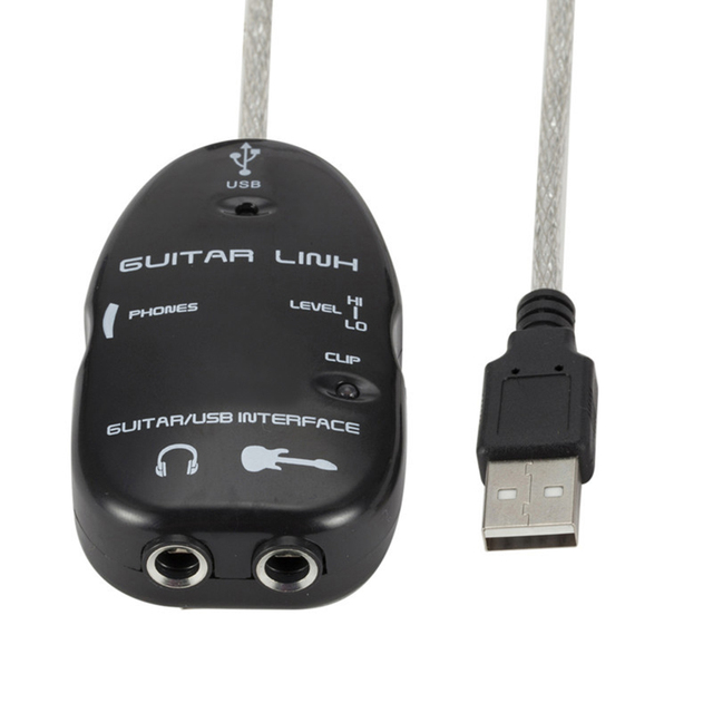 Interfejs gitarowy USB złącze na PC/komputer - akcesorium gitarowe do nagrywania audio - Wianko - 3