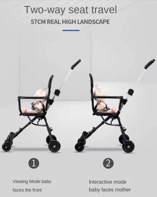 Lekki przenośny wózek dziecięcy Baby Walking Tool 3.9KG tylko na czterech kołach - Wianko - 4