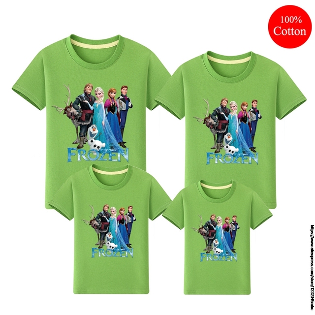 Koszulka dziecięca Disney z nadrukiem - Elsa, Anna, Olaf - Wianko - 7