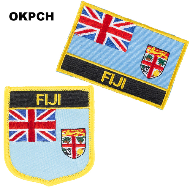 Haftowane naszywki flagi - Fidżi, narodowa flaga, dekoracje DIY, PT0060-2 - Wianko - 17