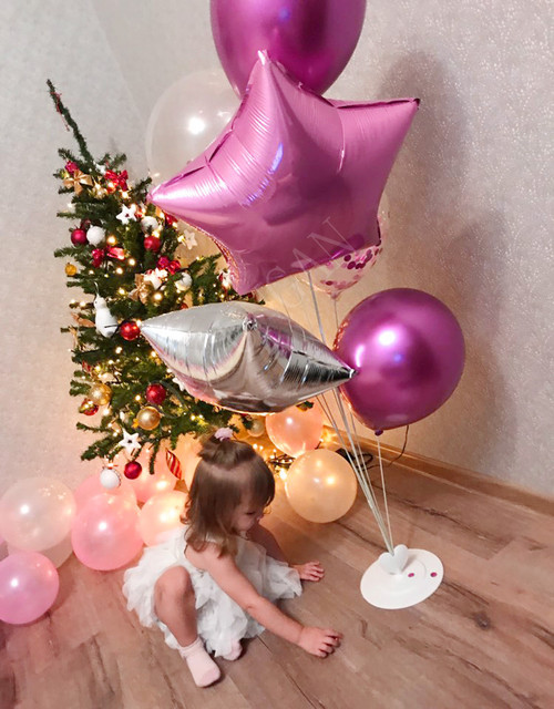Zestaw balon stojak - uchwyt na balon, idealny do dekoracji na przyjęcie urodzinowe dzieci i dorosłych, wesele, eventy - balon w zestawie - Wianko - 38