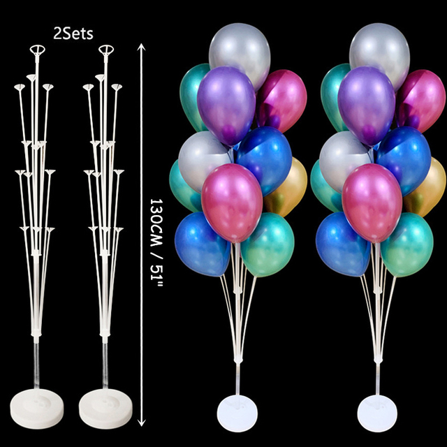 Zestaw balon stojak - uchwyt na balon, idealny do dekoracji na przyjęcie urodzinowe dzieci i dorosłych, wesele, eventy - balon w zestawie - Wianko - 4