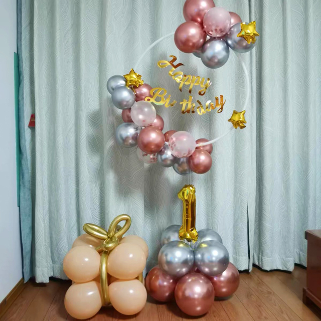 Zestaw balon stojak - uchwyt na balon, idealny do dekoracji na przyjęcie urodzinowe dzieci i dorosłych, wesele, eventy - balon w zestawie - Wianko - 21