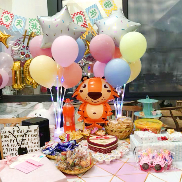 Zestaw balon stojak - uchwyt na balon, idealny do dekoracji na przyjęcie urodzinowe dzieci i dorosłych, wesele, eventy - balon w zestawie - Wianko - 22