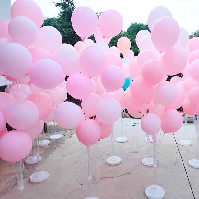 Zestaw balon stojak - uchwyt na balon, idealny do dekoracji na przyjęcie urodzinowe dzieci i dorosłych, wesele, eventy - balon w zestawie - Wianko - 8
