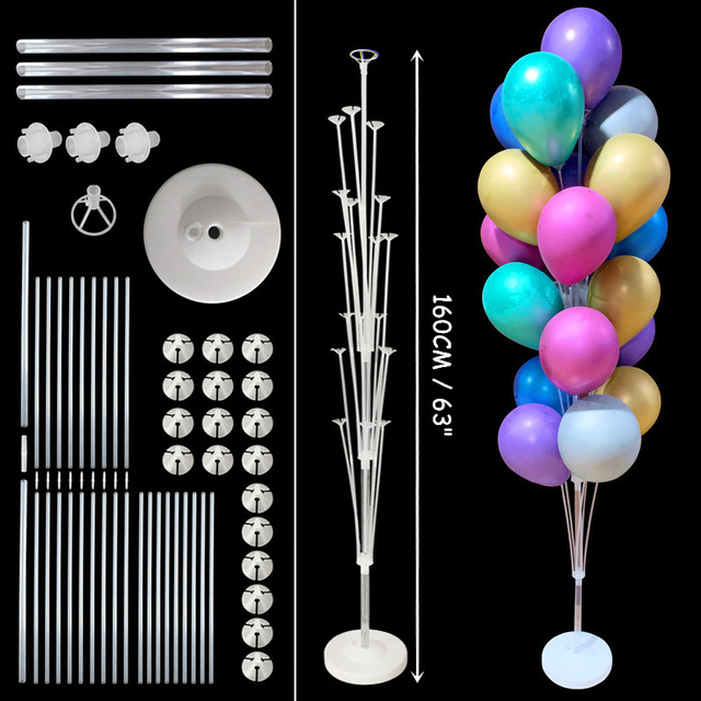 Zestaw balon stojak - uchwyt na balon, idealny do dekoracji na przyjęcie urodzinowe dzieci i dorosłych, wesele, eventy - balon w zestawie - Wianko - 5