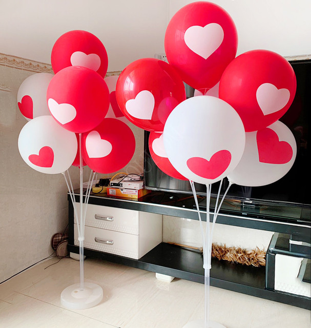 Zestaw balon stojak - uchwyt na balon, idealny do dekoracji na przyjęcie urodzinowe dzieci i dorosłych, wesele, eventy - balon w zestawie - Wianko - 32