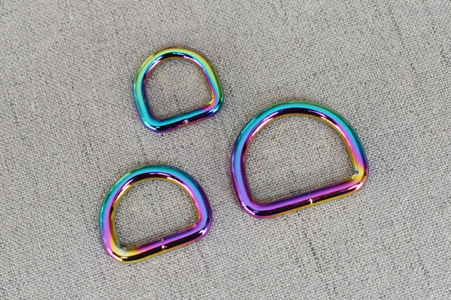 Kolorowy D-pierścień pas metalowy do torebki plecaki pasek - klamra, szerokość 15mm/20mm/25mm - Wianko - 8