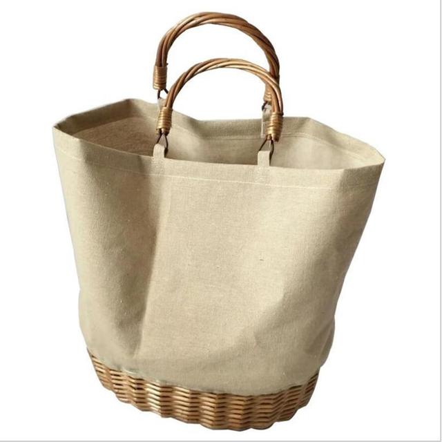 Ręcznie tkana torba z wikliny rattan na zakupy dla kobiet, dużej pojemności, przenośna i stylowa - Wianko - 7