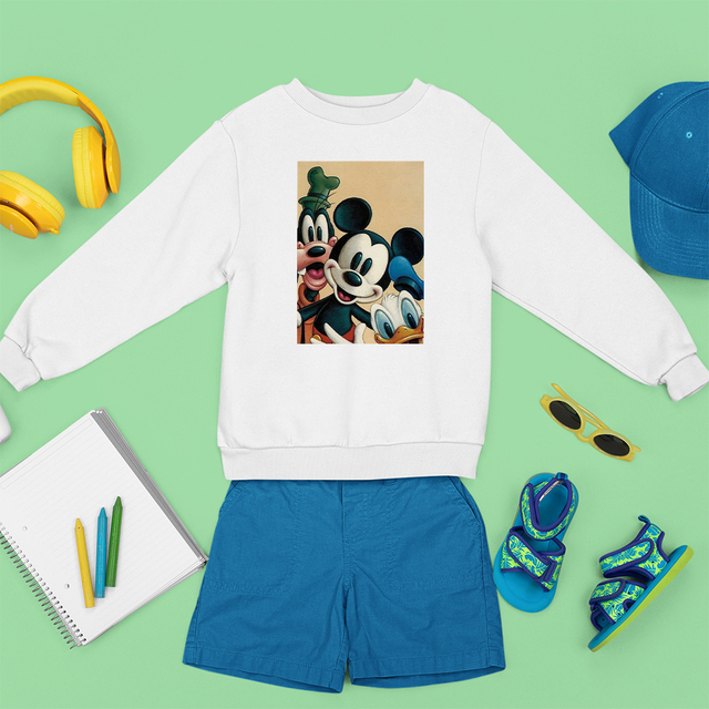 Bluza dziecięca Disney Mickey Mouse, Kaczor Donald i Goofy, wzór moda, wygodna, 3-8T, wykwintna, gorąca sprzedaż - Wianko - 2