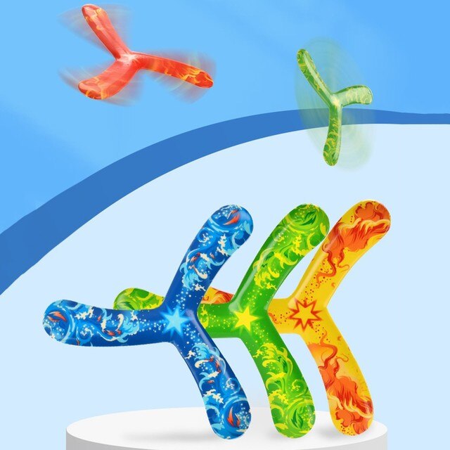 Zabawki sportowe - Boomerang 2 sztuki, świecące, latające, dla zabawy na świeżym powietrzu - Wianko - 3